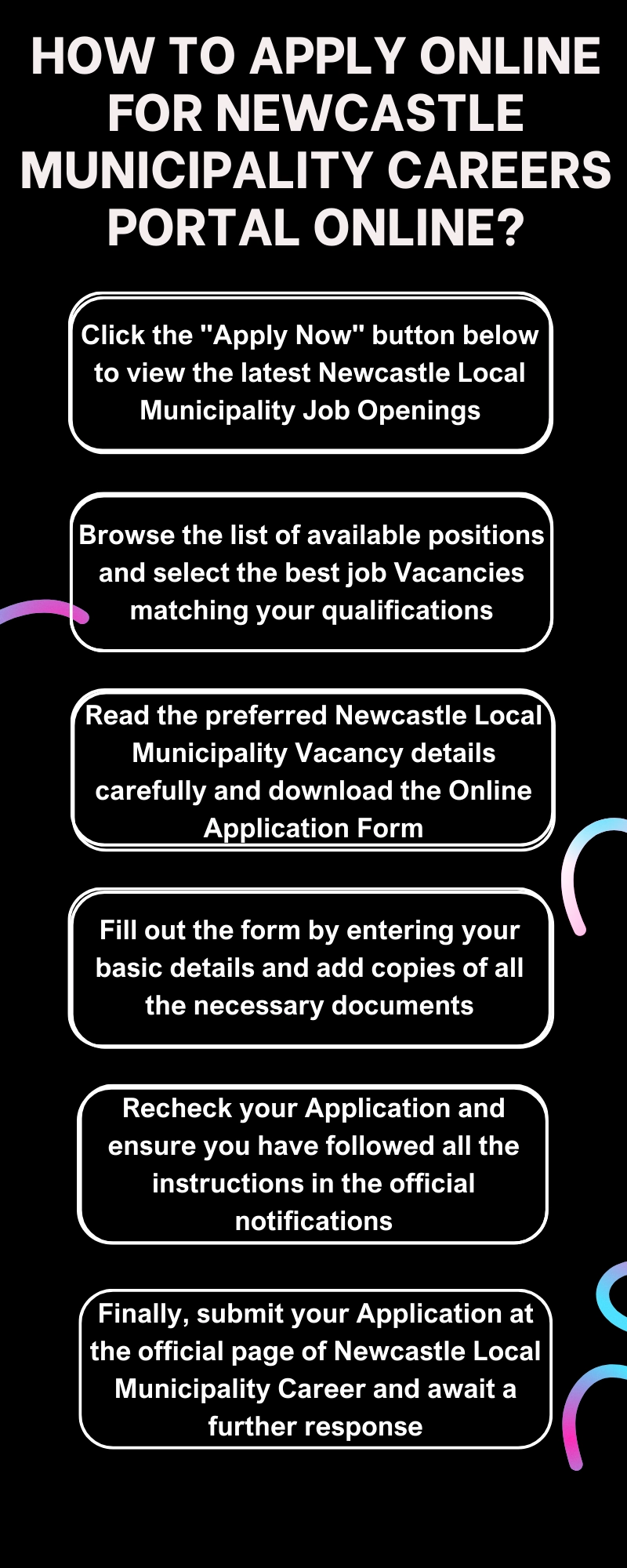 How to Apply Online for Newcastle Municipality Careers Portal Online? 