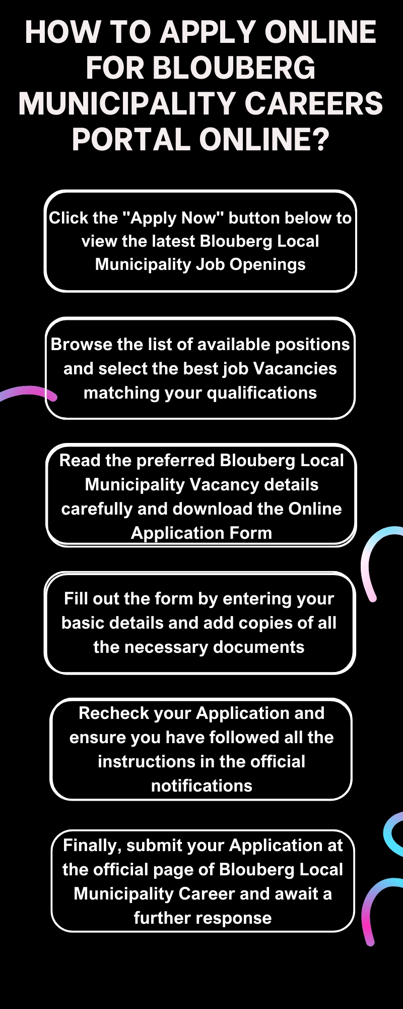 How to Apply online for Blouberg Municipality Careers Portal Online?