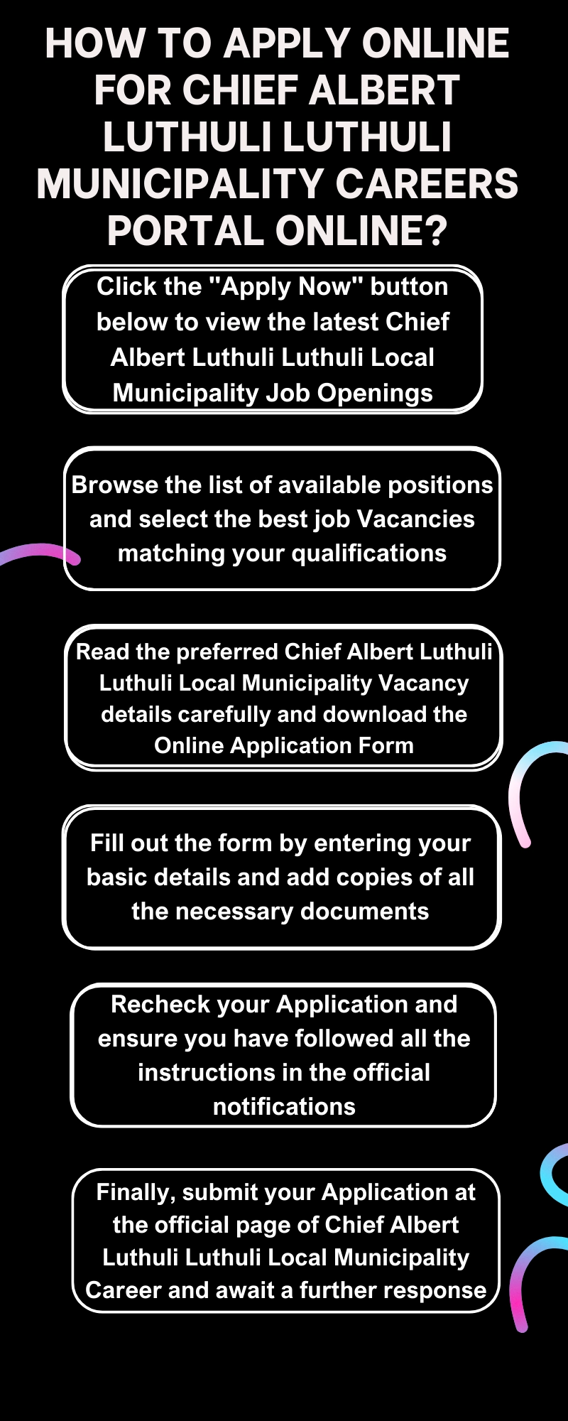 How to Apply online for Chief Albert Luthuli Luthuli Municipality Careers Portal Online? 