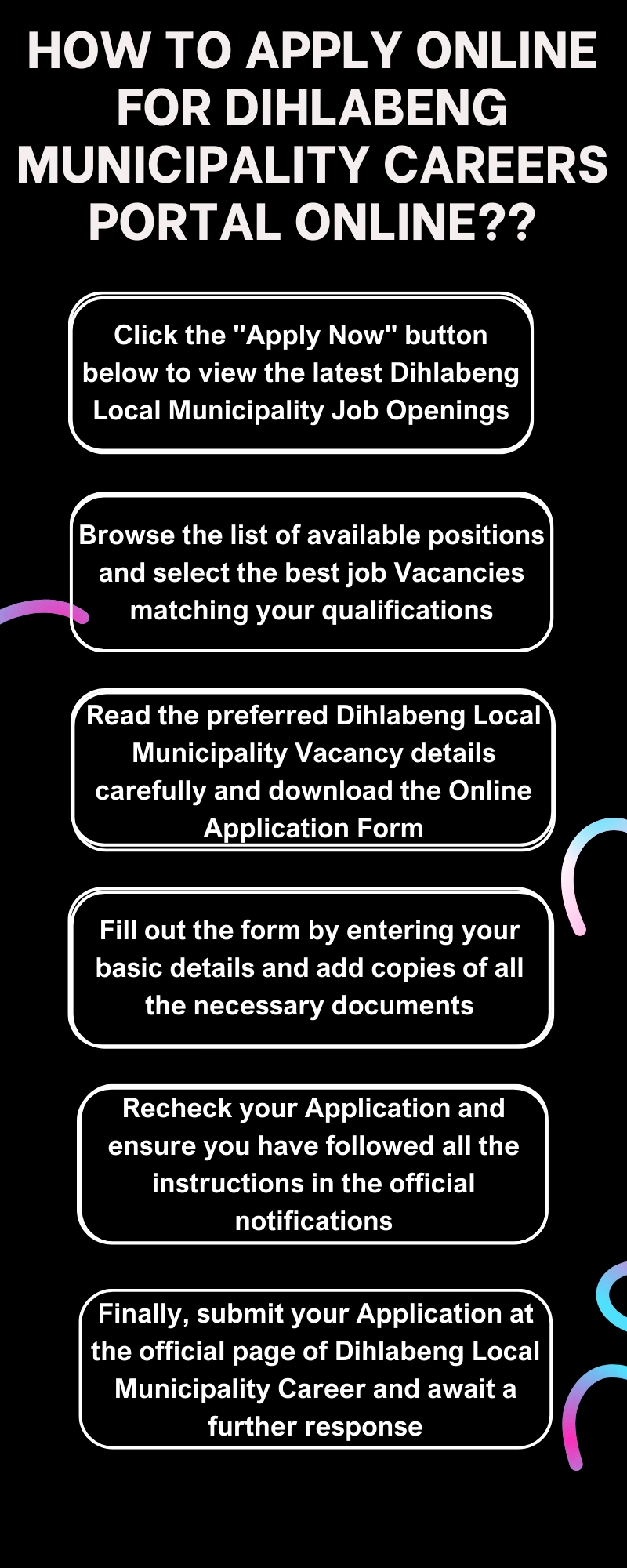 How to Apply online for Dihlabeng Municipality Careers Portal Online?? 