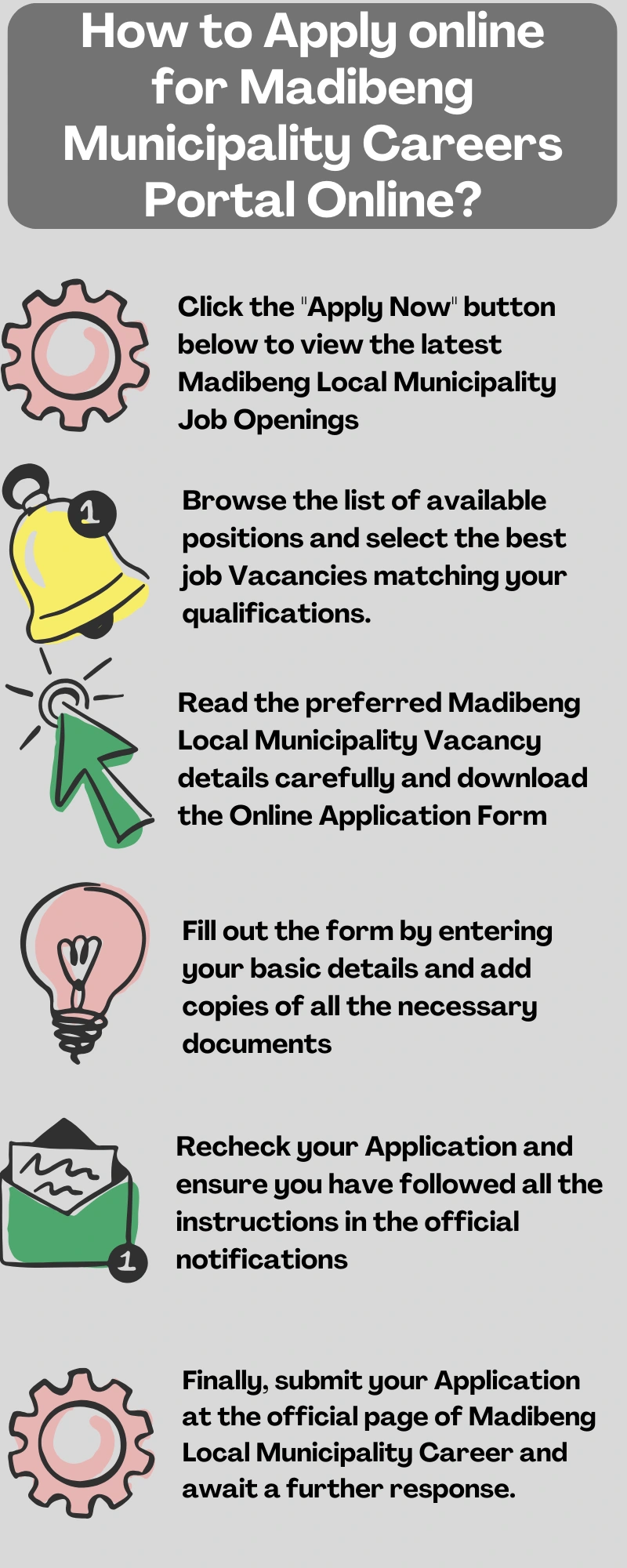 How to Apply online for Madibeng Municipality Careers Portal Online?
