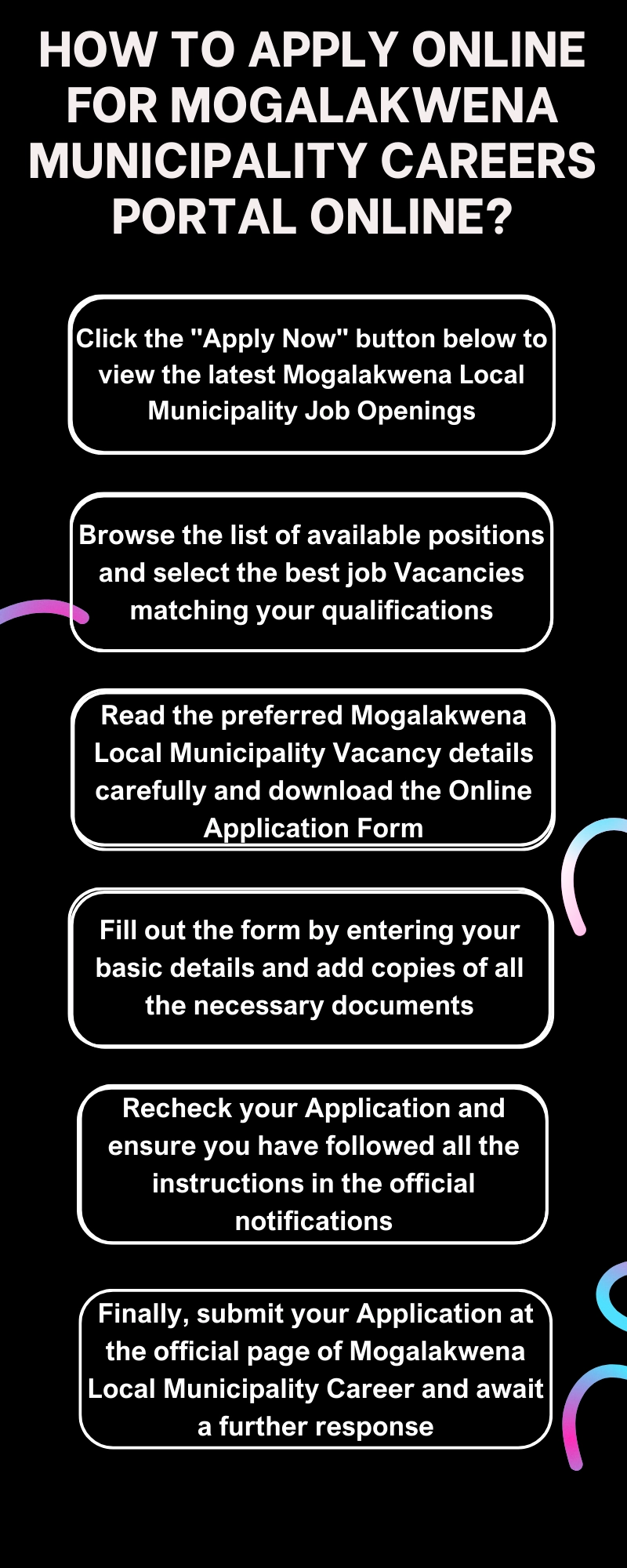 How to Apply online for Mogalakwena Municipality Careers Portal Online?