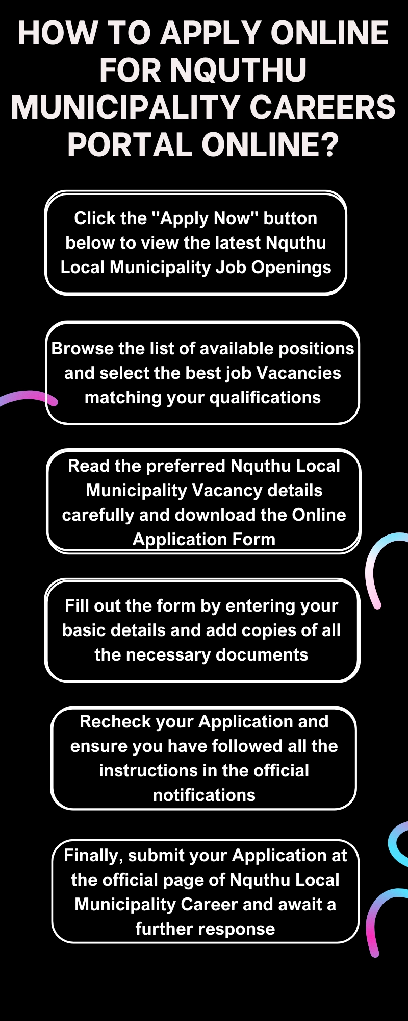 How to Apply online for Nquthu Municipality Careers Portal Online? 
