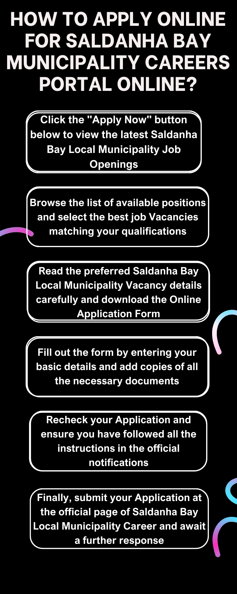 How to Apply online for Saldanha Bay Municipality Careers Portal Online? 